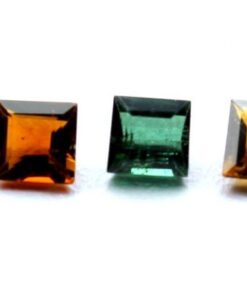 6mm Natural Multi Tourmaline Princess Cut Gemstone