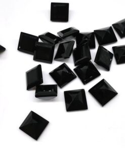 6mm Natural Black Spinel Princess Cut Gemstone