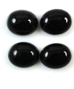 Natural Black Spinel Smooth Oval Cabochon