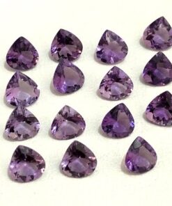 Natural Amethyst Faceted Heart Cut Gemstone