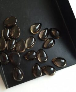 smoky quartz pear cabochon