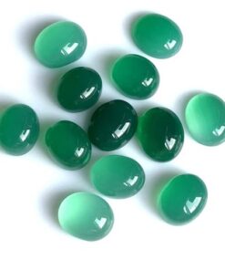 Natural Green Chalcedony Smooth Oval Cabochon