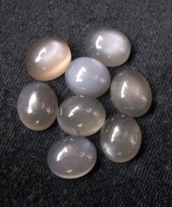 Natural Gray Moonstone Smooth Oval Cabochon