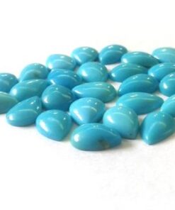 Natural Sleeping Beauty Turquoise Smooth Pear Cabochon
