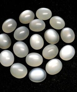 Natural White Moonstone Smooth Oval Cabochon