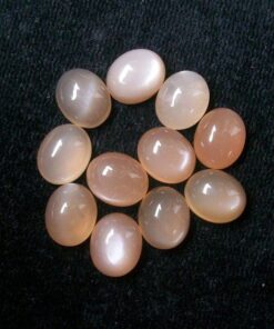 Natural Peach Moonstone Smooth Oval Cabochon