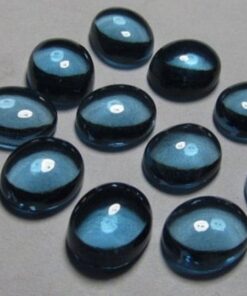 Natural London Blue Topaz Smooth Oval Cabochon