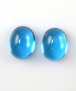 Natural Swiss Blue Topaz Smooth Oval Cabochon