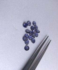 Natural Iolite Faceted Round Cut Gemstone