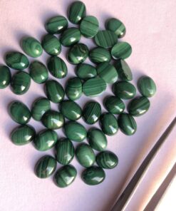 Natural Malachite Smooth Oval Cabochon