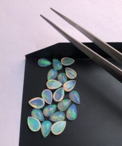 Natural Ethiopian Opal Smooth Pear Cabochon