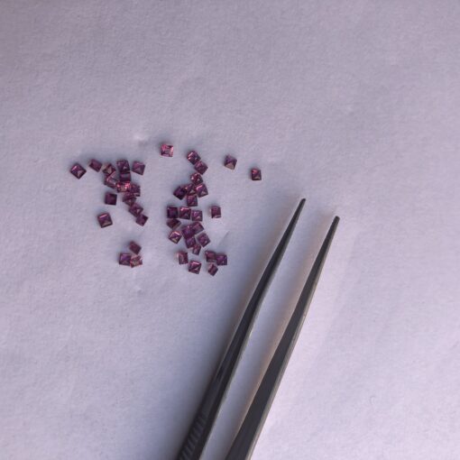 Natural Rhodolite Garnet Square Cut Gemstone