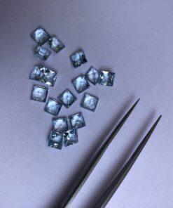 5mm Natural Sky Blue Topaz Princess Cut Gemstone