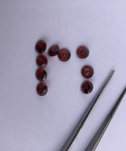 Natural Red Garnet Faceted Round Gemstone