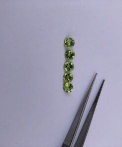 Natural Peridot Faceted Round Cut Gemstone