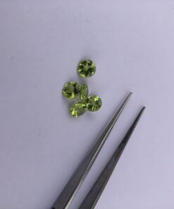 Natural Peridot Faceted Round Gemstone