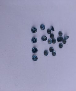 Natural London Blue Topaz Faceted Round Cut Gemstone