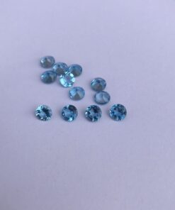 Natural Swiss Blue Topaz Faceted Round Gemstone