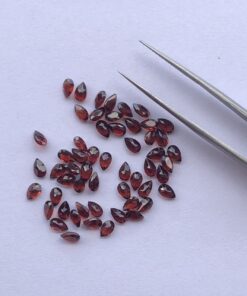 3x2mm Natural Red Garnet Pear Cut Gemstone