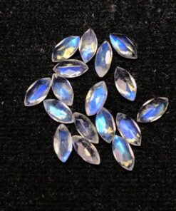 Natural Rainbow Moonstone Faceted Marquise Gemstone