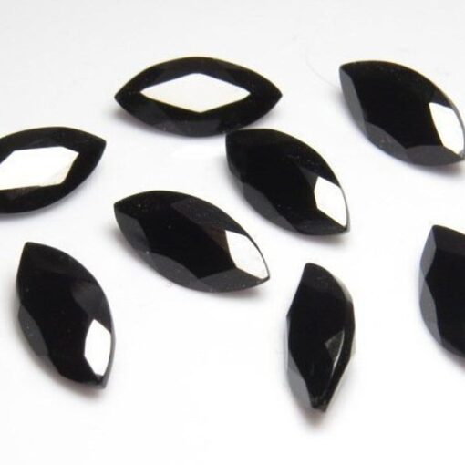 Natural Black Spinel Marquise Faceted Gemstone