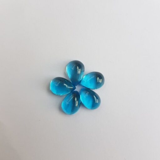 3x2mm Natural Swiss Blue Topaz Pear Cabochon