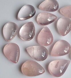 3x2mm Natural Rose Quartz Pear Smooth Cabochon