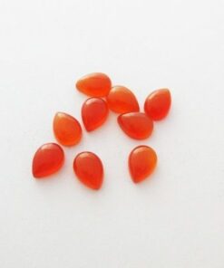 2x3mm Natural Carnelian Pear Smooth Cabochon