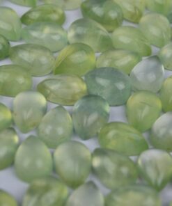 2x3mm Natural Prehnite Pear Smooth Cabochon