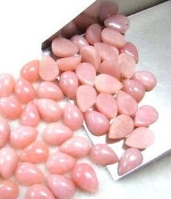 2x3mm Natural Pink Opal Pear Smooth Cabochon