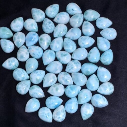 2x3mm Natural Larimar Pear Smooth Cabochon