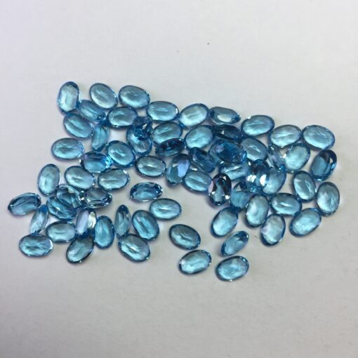 3x2mm Natural Swiss Blue Topaz Oval Cut Gemstone