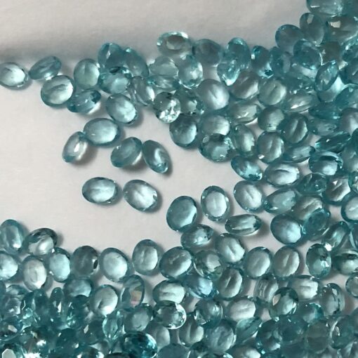 2x3mm Natural Blue Apatite Oval Cut Gemstone