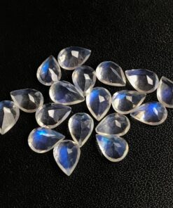 2x3mm Natural Rainbow Moonstone Pear Cut Gemstone