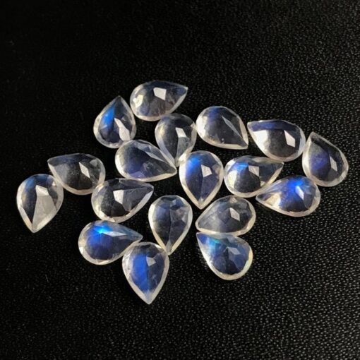 3x2mm Natural Rainbow Moonstone Pear Cut Gemstone