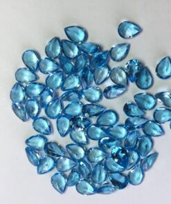 3x2mm Natural Swiss Blue Topaz Pear Cut Gemstone