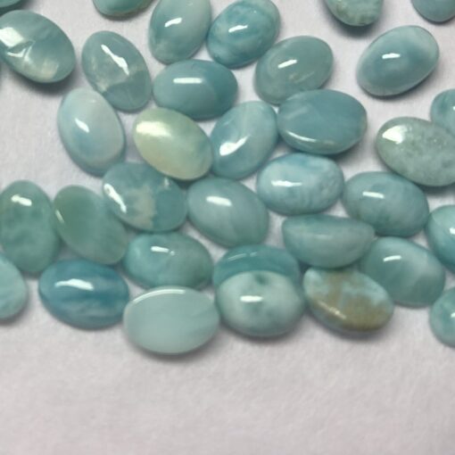 3x2mm Natural Larimar Oval Smooth Cabochon