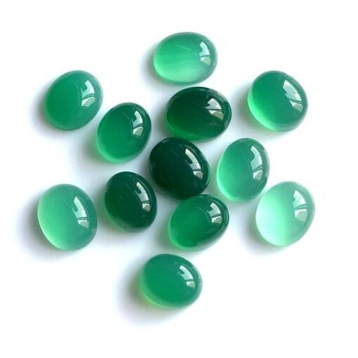 2x3mm Natural Green Chalcedony Oval Cabochon