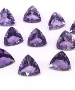 Natural Amethyst Faceted Trillion Gemstone