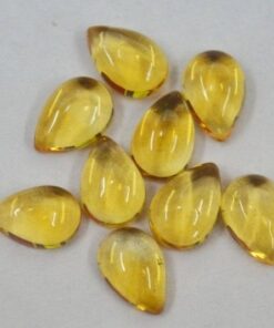 2x3mm Natural Citrine Smooth Pear Cabochon