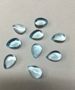 2x3mm Natural Sky Blue Topaz Pear Cabochon