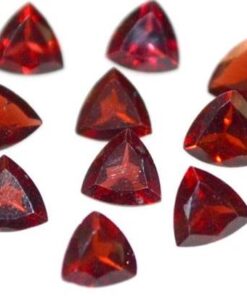 Natural Red Garnet Faceted Trillion Cut Gemstone