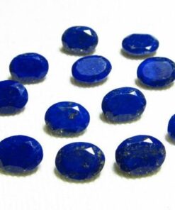 Natural Lapis Lazuli Faceted Oval Cut Gemstone