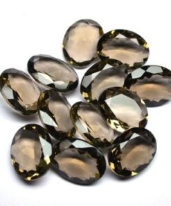 Natural Smoky Quartz Faceted Oval Gemstone