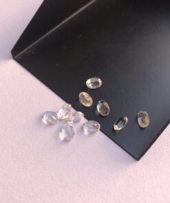 Natural Crystal Quartz Faceted Oval Cut Gemstone