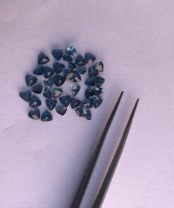 Natural London Blue Topaz Faceted Trillion Cut Gemstone