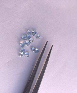 Natural Sky Blue Topaz Faceted Trillion Cut Gemstone