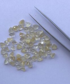 Natural Golden Rutile Trillion Cut Gemstone