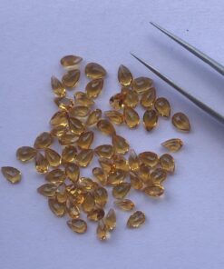 Natural Citrine Pear Cut Gemstone