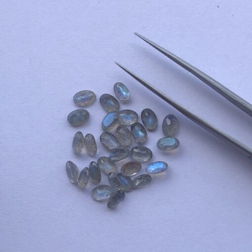 Natural Labradorite Faceted Oval Gemstone